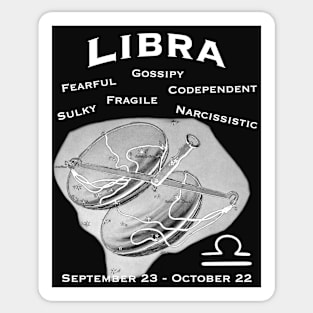 Libra Negative Traits Sticker